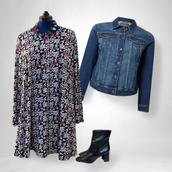 SIMPLY BE Knit "Hummingbird" A-Line Dress, Size 20 - Picture 2 of 7